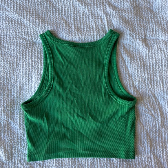 H&M Green Ribbed Basic Tank Top - Picture 4 of 6